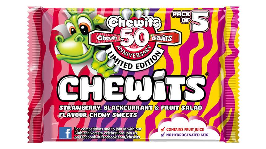 Chewits Celebrates 50th Anniversary with Special Edition Retro Products; Launches Own Facebook App