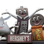 Hershey chocolate factory mascots, Hershey Bar, Hershey Kiss and Reeses Bar - Photo by Karen Foley Photography