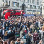 London crowded Oxford Circus