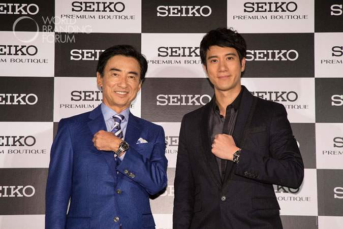 Shinji Hattori of Seiko Watch Corporation and Wang Leehom