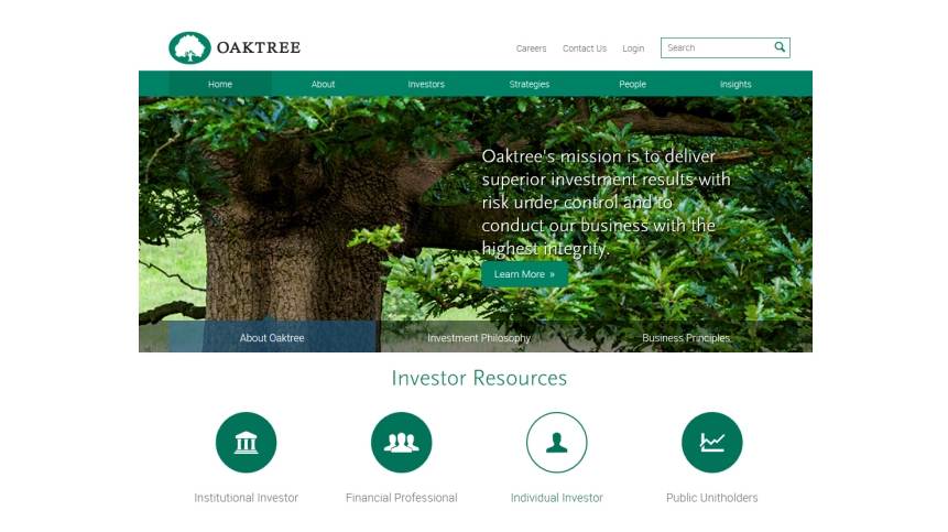 Oaktree Strengthens Digital Branch with New Website