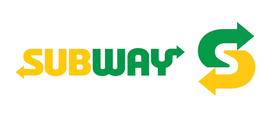 Subway restaurants' new logo and brand symbols.