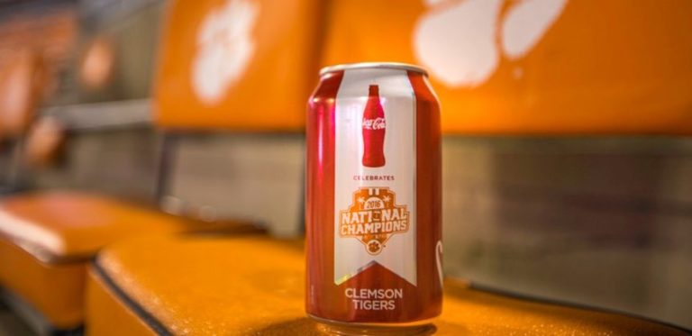 Clemson Tigers Cheers with Exclusive Coca-Cola Can