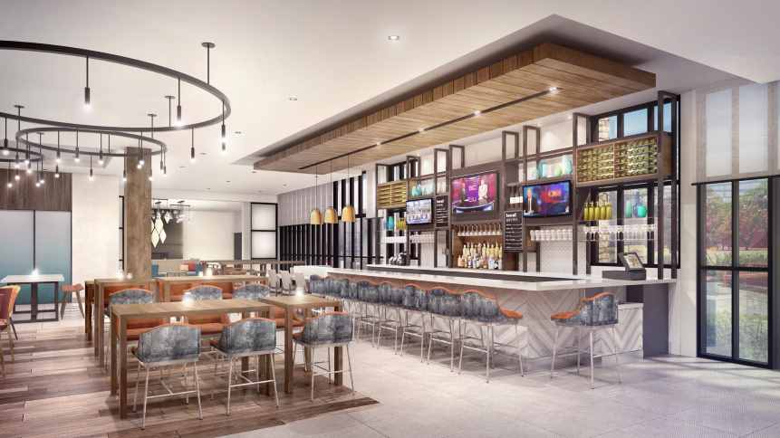 Hilton Garden Inn's new bar-centric concept from the Magnolia (North American) prototype.