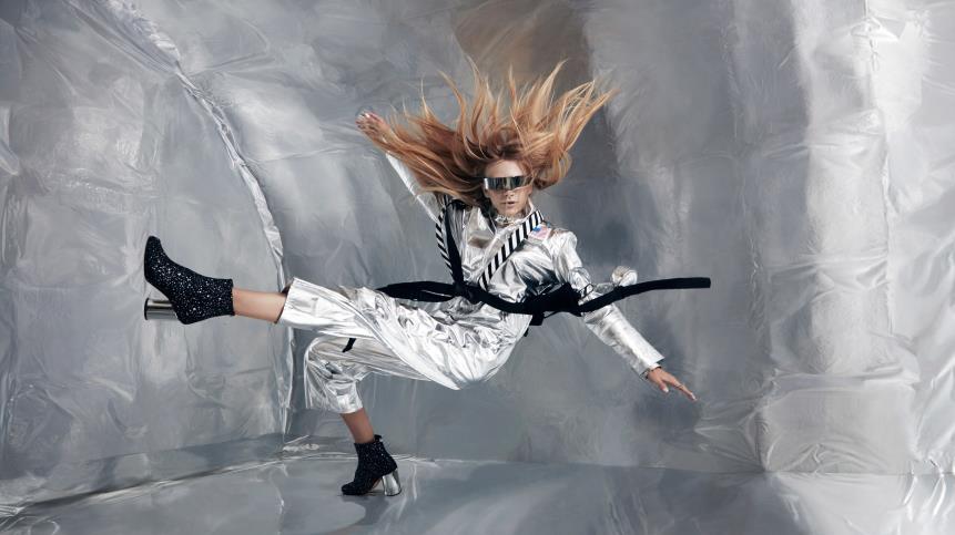 Wix and Reiko Wakai deliver zero-gravity shoot with model, Stav Strashko.