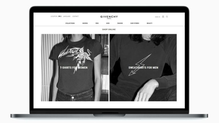 Givenchy Launches E-Commerce Platform for New European Markets