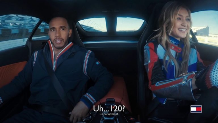 Lewis Hamilton and Gigi Hadid Burn Rubber in Tommy Hilfiger Video