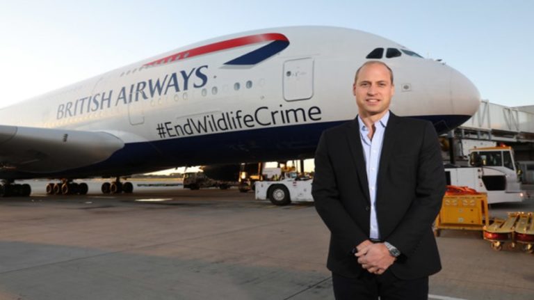 Prince William Uses British Airways to End Wildlife Crime