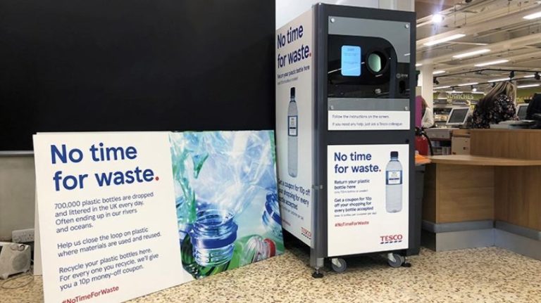 Tesco Trials Money Back on Returned Plastic Bottles