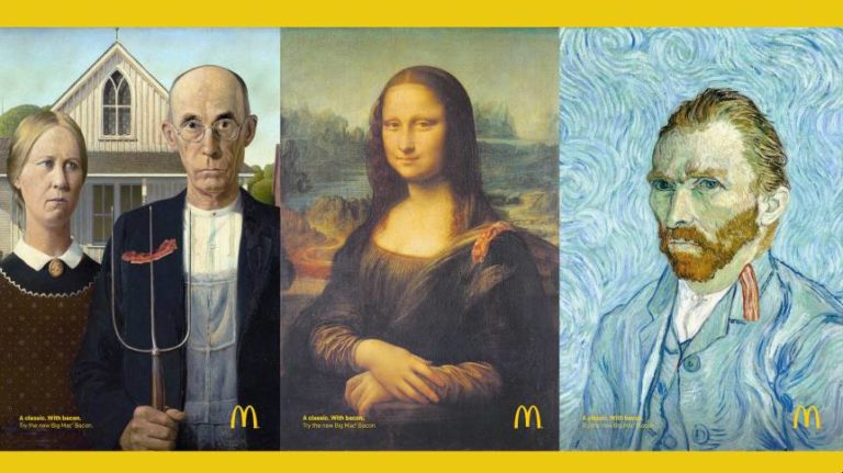 McDonald’s defaces Mona Lisa and Van Gogh portrait in latest campaign