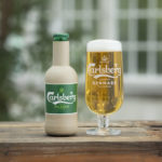 Carlsberg moves a step closer to creating the world’s first ‘paper’ beer bottle. Pictured is a new research prototype for Carlsberg’s Green Fibre Bottle, which contains beer for the first time.