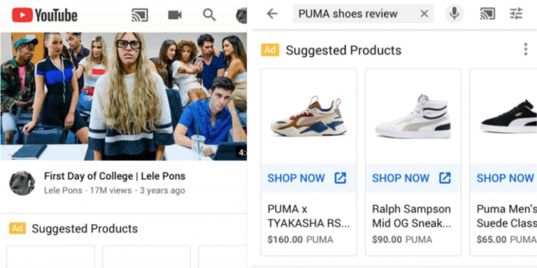 Google introduces shopping ads to YouTube