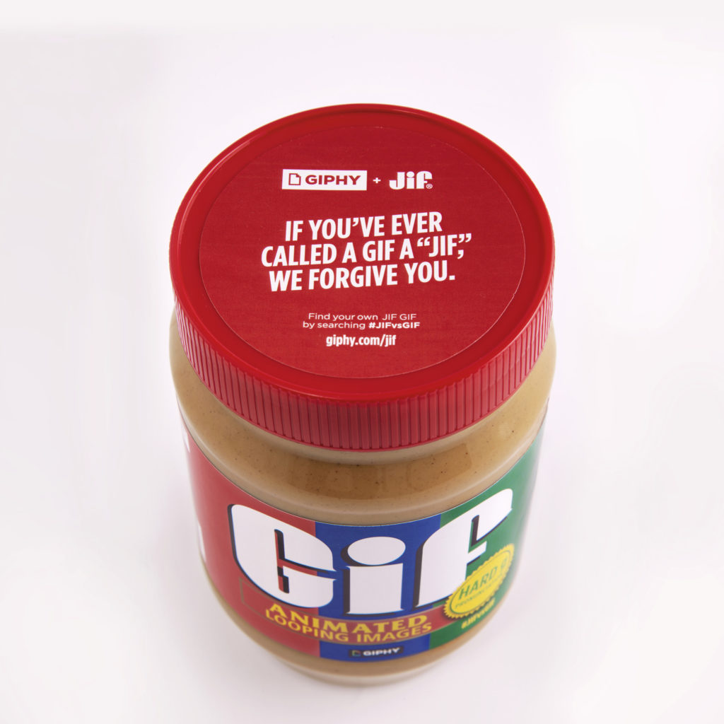 Jif and GIPHY say there's only one Jif - and it's peanut butter