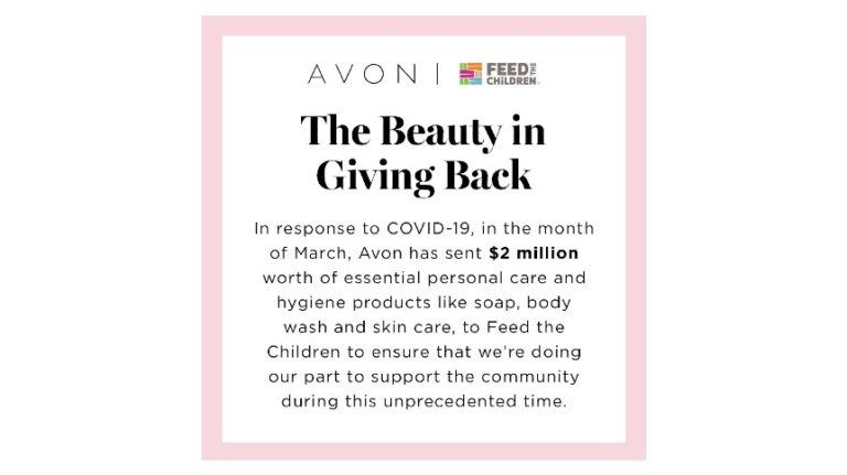 Avon steps up its 16-year partnership with Feed the Children