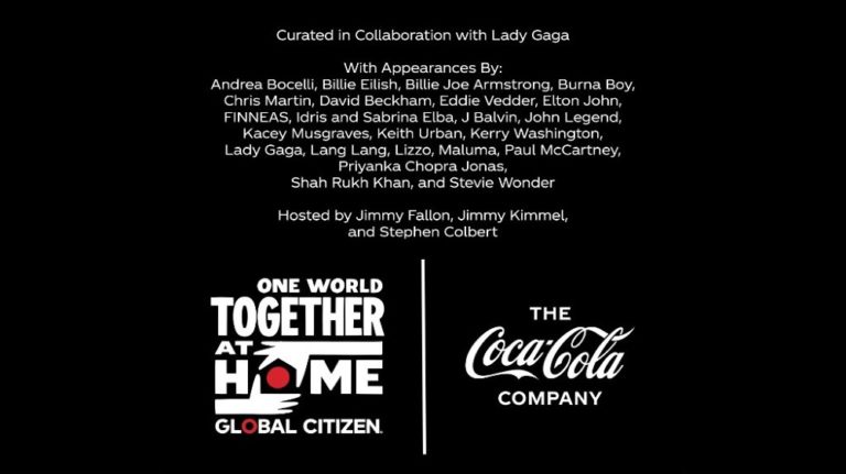 Coca-Cola supports ‘One World: Together At Home’ global special