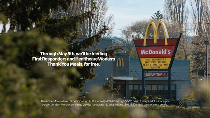 McDonald’s announces “Thank You Meals” for healthcare workers