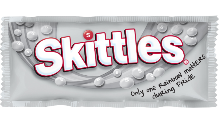 Skittles gives up its signature rainbow for its latest Pride Packs