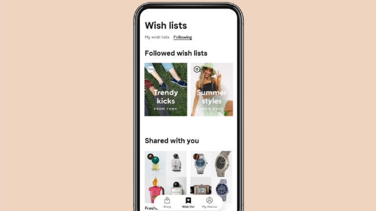 Klarna launches a followable Wish lists feature for its consumers