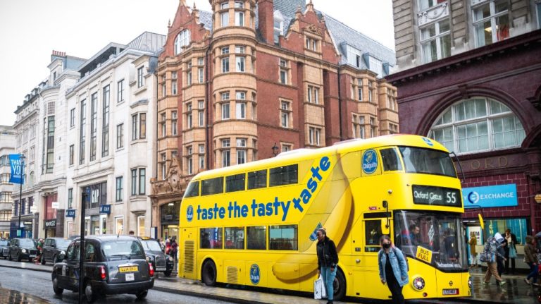 Chiquita reignites London’s streets with bright branded banana busses