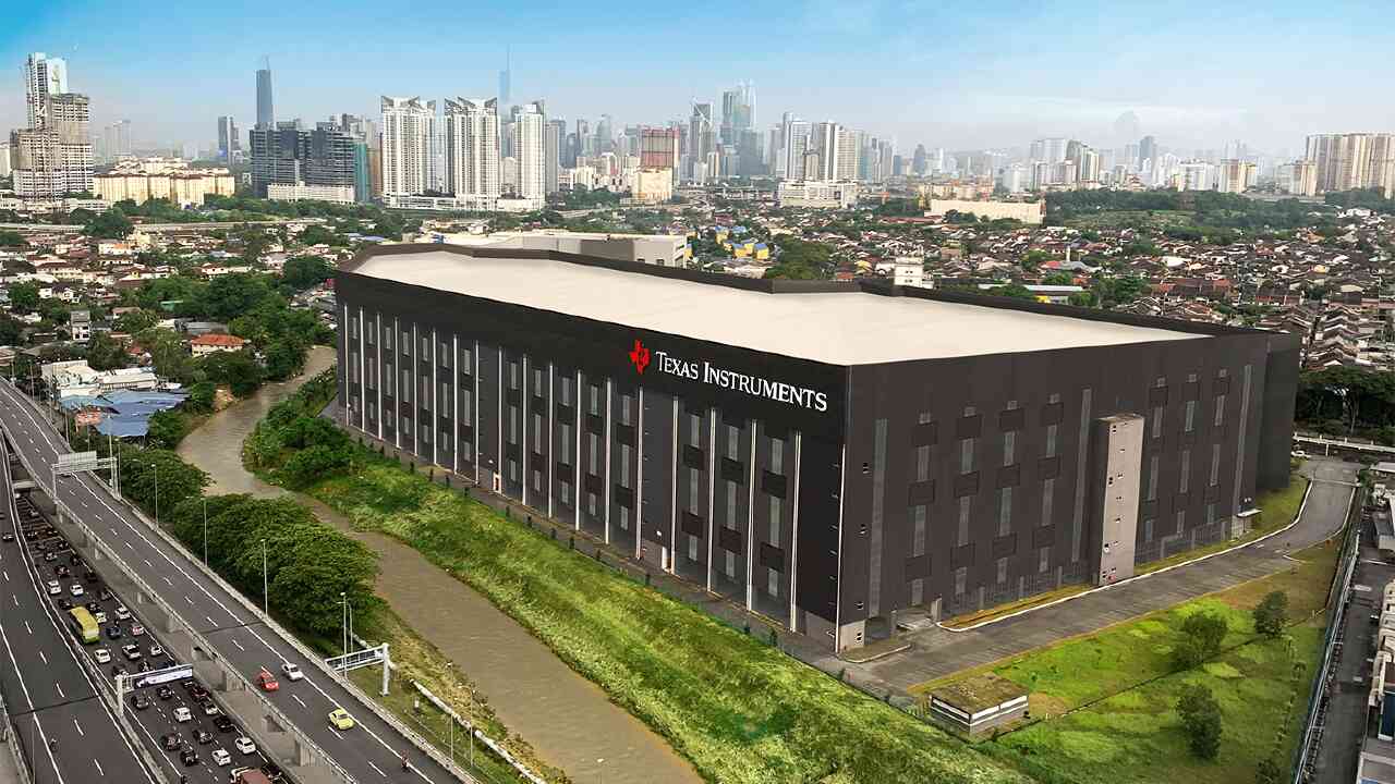 Early rendering of new Texas Instruments factory in Kuala Lumpur, Malaysia