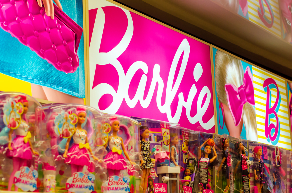 Pink brand logo colours - Barbie