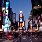 New York's Time Square is home to a 3D digital billboard
