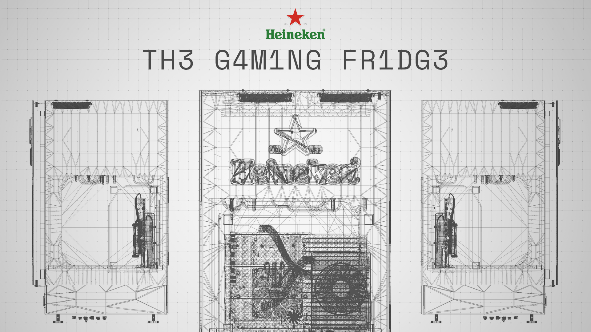 Heineken TH3 G4M1NG FR1DG3 Patent Sketch