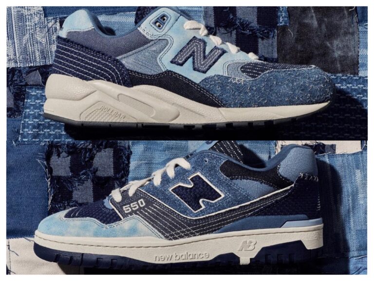 New Balance 550 and 580 Silhouettes Use Japanese Boro Method