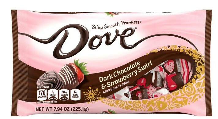 DOVE Dark Chocolate & Strawberry Swirl for Valentine's Day