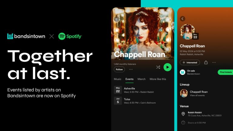 Spotify’s New & Exclusive Partnership with Bandsintown for Live Music Discovery