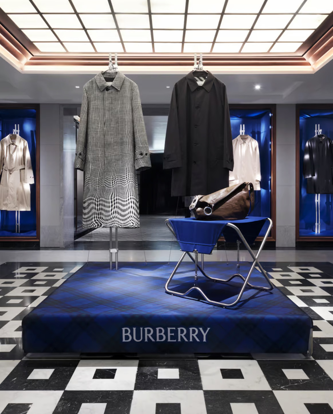 Burberry paints Harrods in Knight Blue