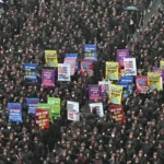 Samsung union strike. Image Source: Jung Yeon-je/AFP/Getty Images