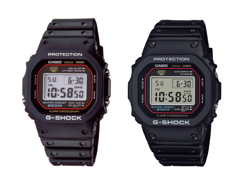 Face captures the iconic red, blue, and yellow accents of the original model. Image source: Casio