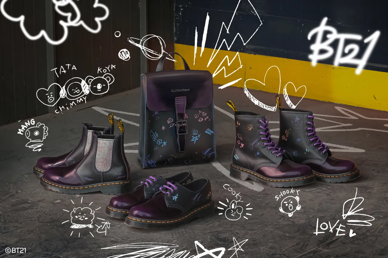 The 2023 Dr. Martens x BT21 collection. Image source: Dr. Martens/BT21