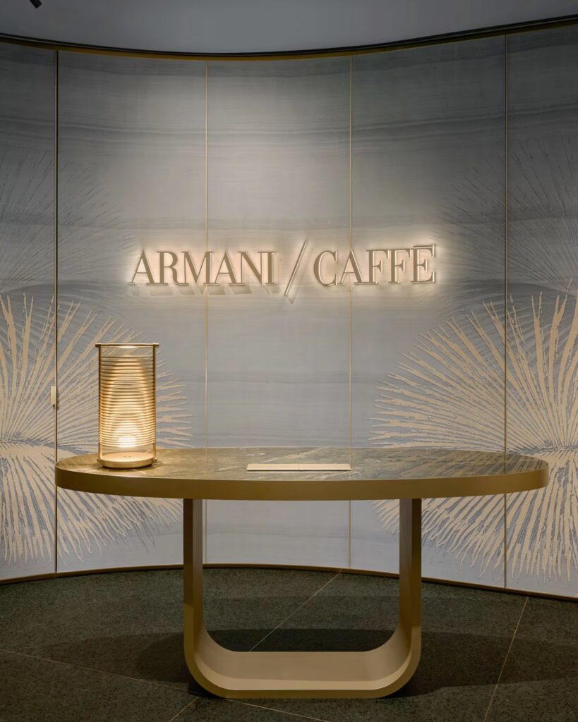 The Armani Group’s first restaurant in China: the Armani/Caffè, located in Beijing's China World Shopping Mall. Image source: Armani
