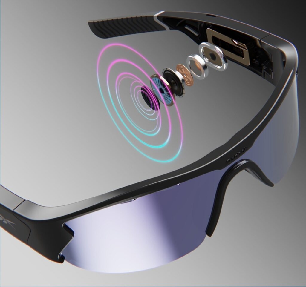 A cross-section of the Reebok Powered by Lucyd’s all-new speaker system.<br />Image source: Innovative Eyewear, Inc.